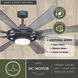 Burlington 26.57 inch Slate Gray with Weathered Gray-Oak Blades Ceiling Fan