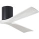 Atlas Irene-3H 60 inch Matte Black with Matte White Blades Ceiling Fan, Flush Mounted