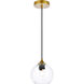 Cashel 1 Light 6 inch Brass Pendant Ceiling Light