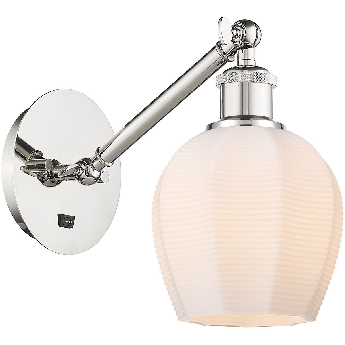 Ballston Norfolk 1 Light 6 inch Polished Nickel Sconce Wall Light