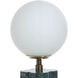Amabel 13 inch 15 watt Green Marble Table Lamp Portable Light