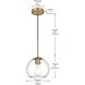 Baxter 1 Light 8 inch Satin Gold Pendant Ceiling Light