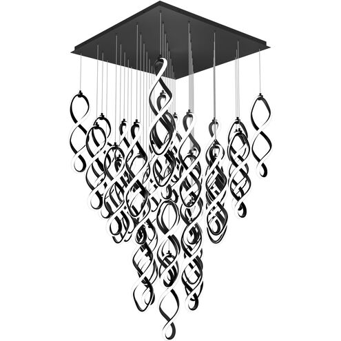 Interlace LED 37.88 inch Black Multi-Light Pendant Ceiling Light, dweLED