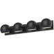 Alora Mood Willow 4 Light 31 inch Matte Black Bath Vanity Light Wall Light