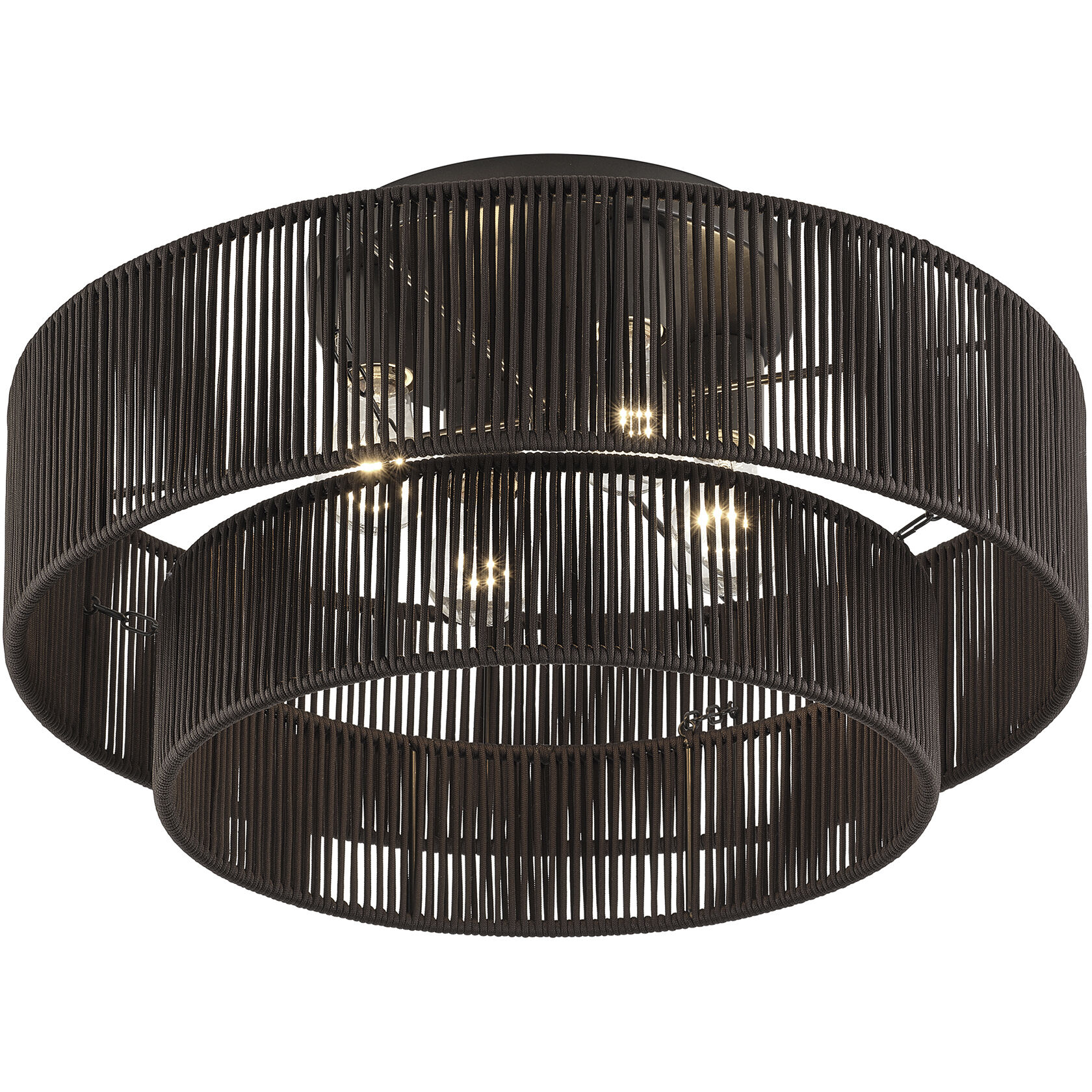 Acordia 4 Light 21 inch English Bronze Semi Flush Mount Ceiling Light, Extra Large