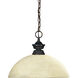 Shark 1 Light 14 inch Olde Bronze Pendant Ceiling Light in Dome Golden Mottle Glass, 4.67
