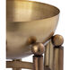Piston Aged Brass Indoor Footed Planter, Small