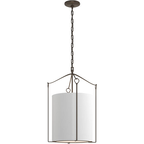Bow 3 Light 19.3 inch Bronze Pendant Ceiling Light in Natural Anna, Tall