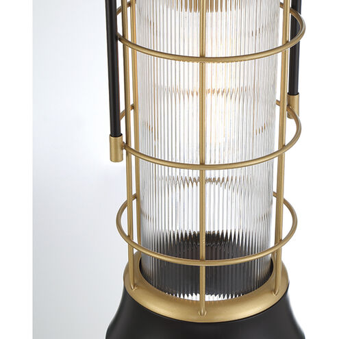 Rivamar 1 Light 8 inch Gold and Black Outdoor Pendant