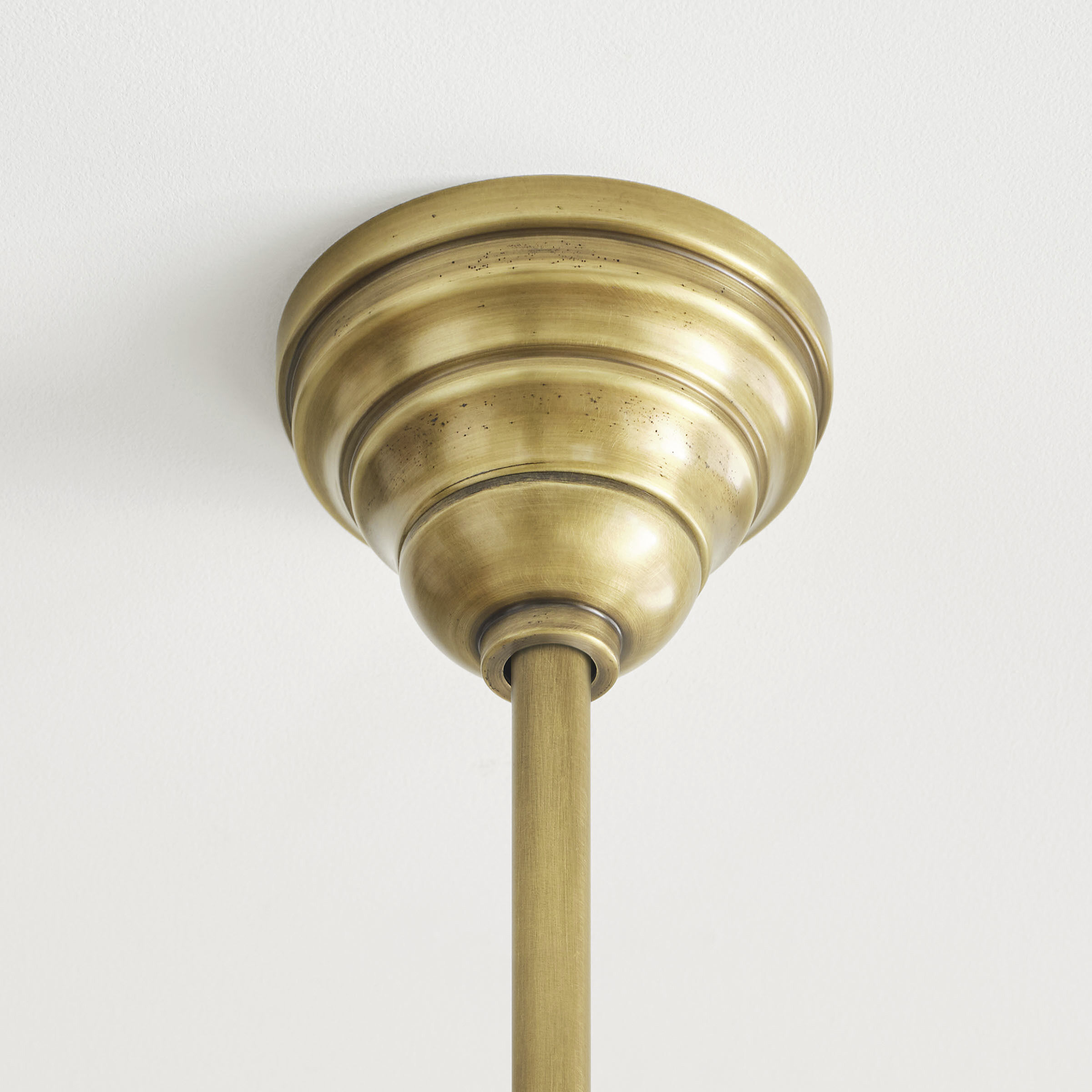 Subway 56 inch Hand Rubbed Antique Brass with Matte White Blades Indoor/Outdoor Ceiling Fan in Hand-Rubbed Antique Brass