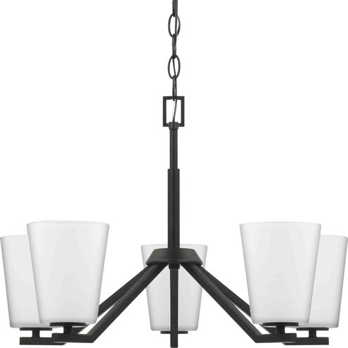 Vertex 5 Light 22.5 inch Matte Black Chandelier Ceiling Light