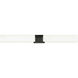 Artemis LED 36 inch Matte Black with Matte White Vanity Light Wall Light
