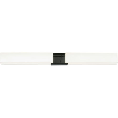 Artemis LED 36 inch Matte Black with Matte White Vanity Light Wall Light