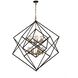 Artistry LED 47 inch Matte Black and Harvest Brass Chandelier Ceiling Light in Matte Black and Satin Brass