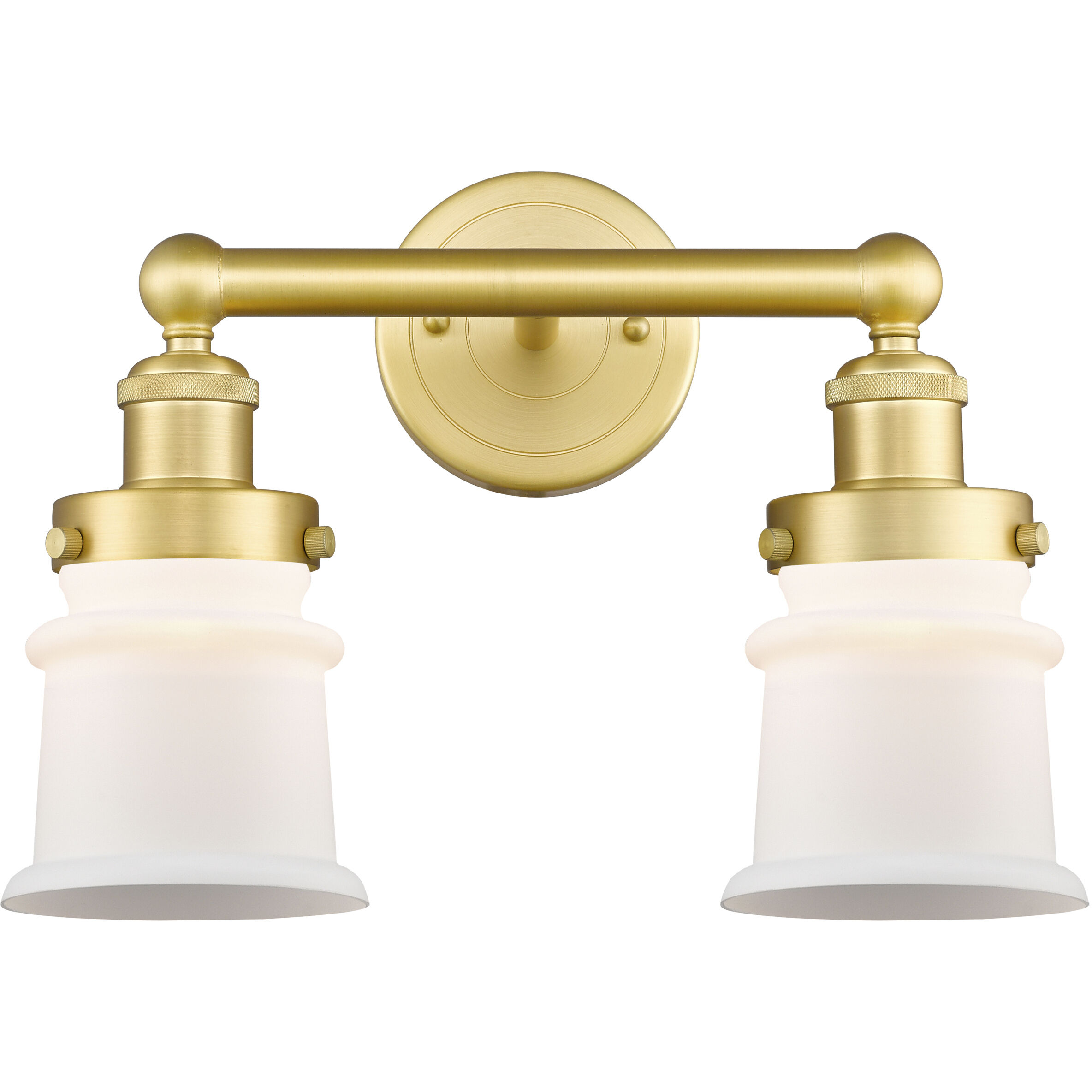 Canton 2 Light 14.25 inch Satin Gold Bath Vanity Light Wall Light in Matte White