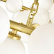 Arya LED 39 inch Satin Gold Chandelier Ceiling Light