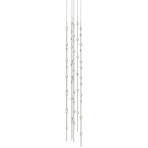 Constellation LED 12 inch Satin Nickel Chandelier Ceiling Light in 3000K, Clear, Standard Suspension