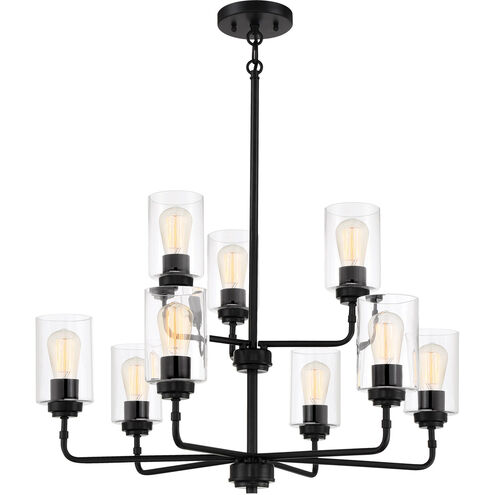 Stowe 9 Light 30 inch Flat Black Chandelier Ceiling Light