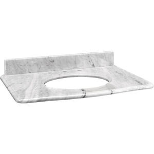 Brandy 30 X 21.5 X 1 inch White with Gray Vanity Top, Oval Undermount Sink