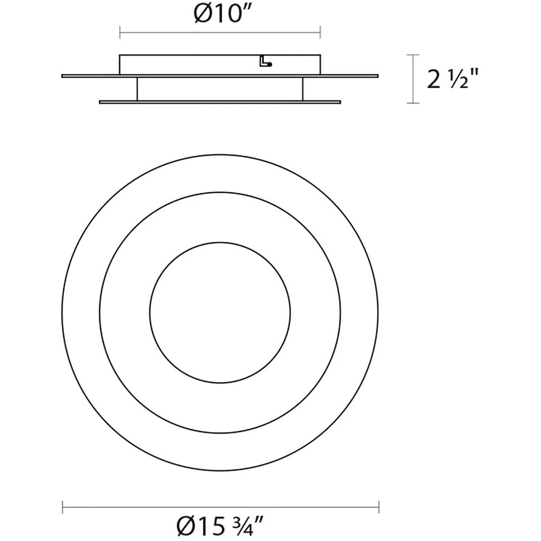 Offset LED 16 inch Textured White Surface Mount Ceiling Light
