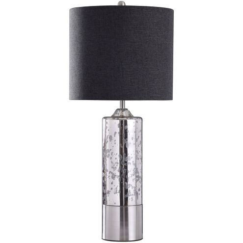 Marbella 34.5 inch 150 watt Mercury Finished Chrome and Black Table Lamp Portable Light