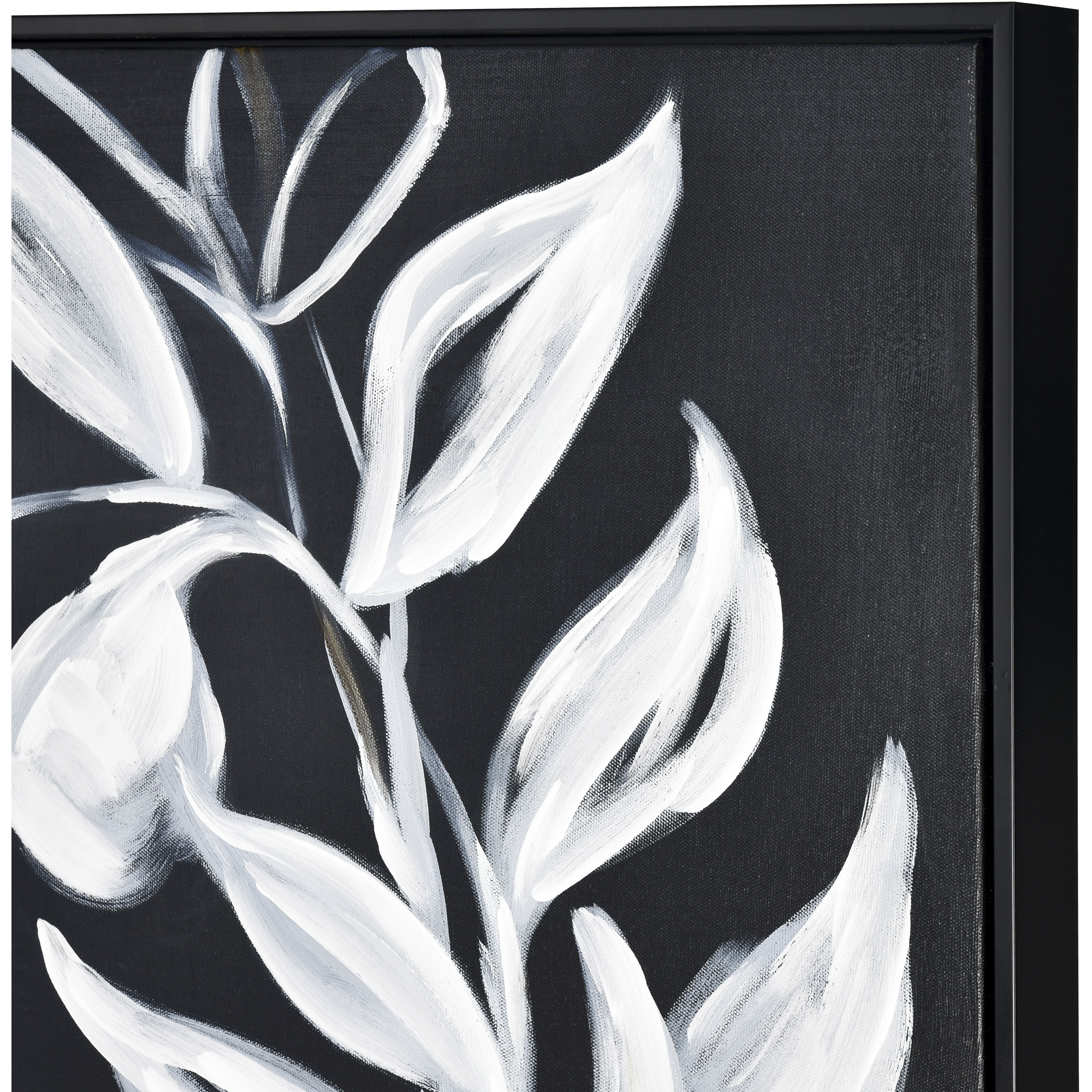 Silhouette II Black with White Framed Wall Art