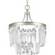 Glimmer 3 Light 13 inch Silver Ridge Semi-Flush Mount Convertible Ceiling Light, Design Series
