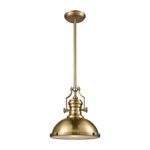 Pittsburgh 1 Light 13 inch Satin Brass Pendant Ceiling Light