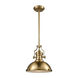 Pittsburgh 1 Light 13 inch Satin Brass Pendant Ceiling Light