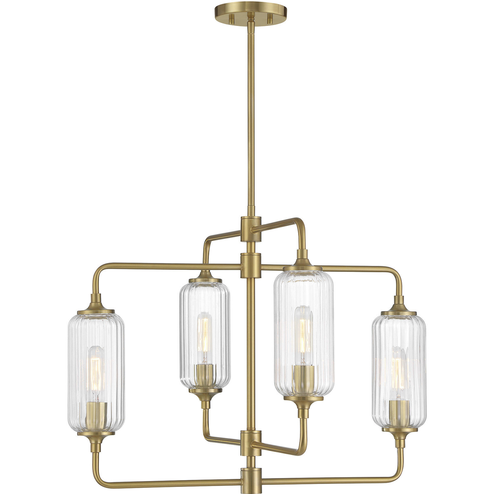 Holton 4 Light 26 inch Warm Brass Chandelier Ceiling Light