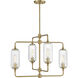 Holton 4 Light 26 inch Warm Brass Chandelier Ceiling Light