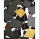 Moon 1 Light 23.5 inch Hiroshi Gray and Contemporary Gold Leaf Chandelier Ceiling Light, Hiroshi Koshitaka Collection