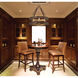 Harrington 4 Light 22 inch Brown Leather Pendant Ceiling Light