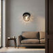 Burlat 1 Light 12.5 inch Matte Black Wall Sconce/Flush Mount Wall Light in Clear