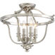 Audrey's Point 4 Light 17 inch Polished Nickel Semi Flush Mount Ceiling Light