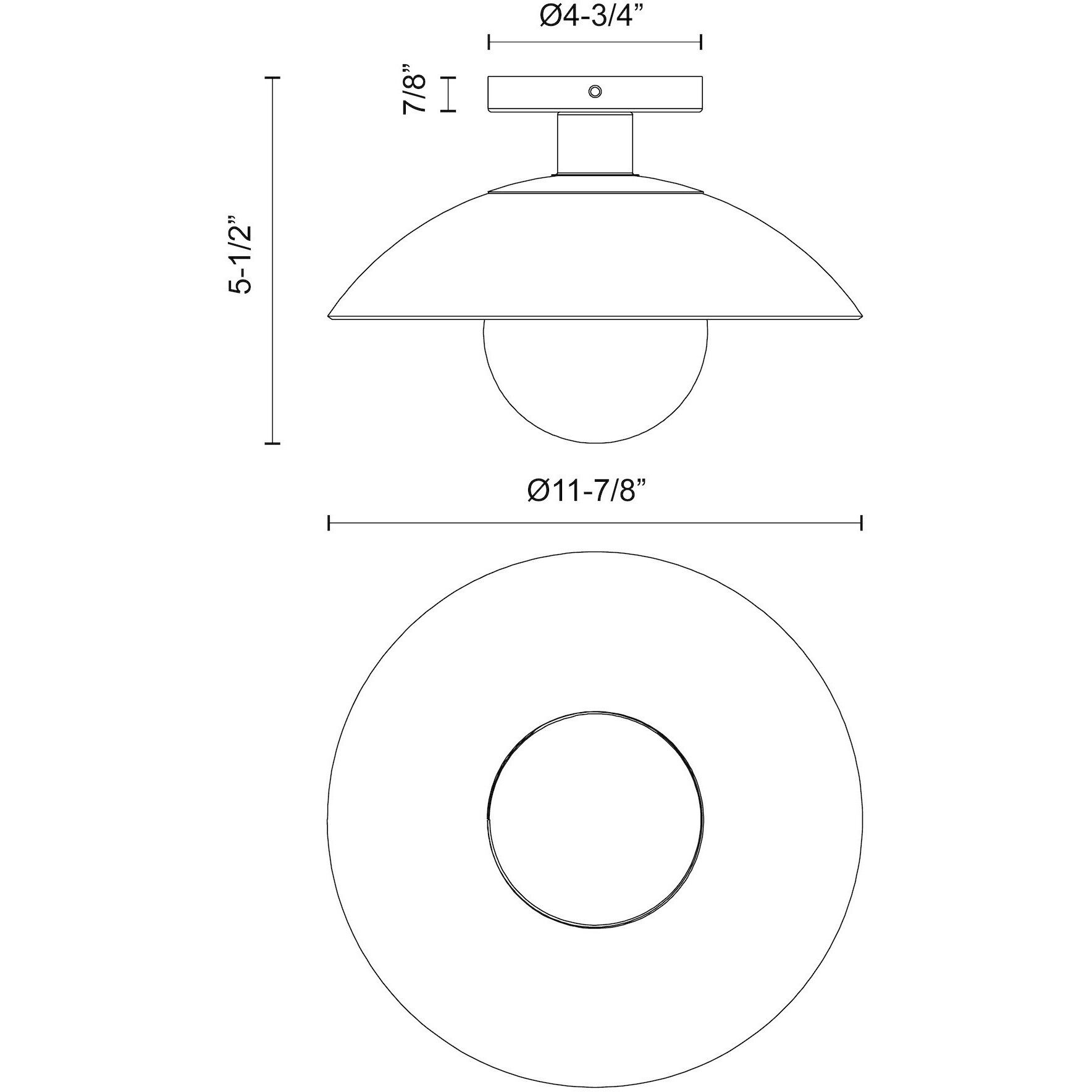 Alora Mood Francesca 1 Light 11.88 inch Clear Glass/Matte Black Semi-Flush Mount Ceiling Light