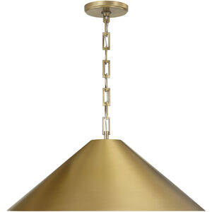 Avery 1 Light 22 inch Aged Brass Pendant Ceiling Light