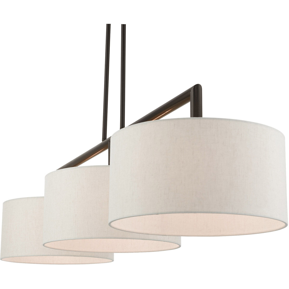 Meridian Linear Chandelier Ceiling Light in English Bronze
