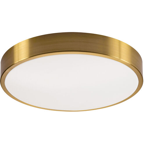 Octavia LED 14 inch Satin Brass Flush Mount Ceiling Light