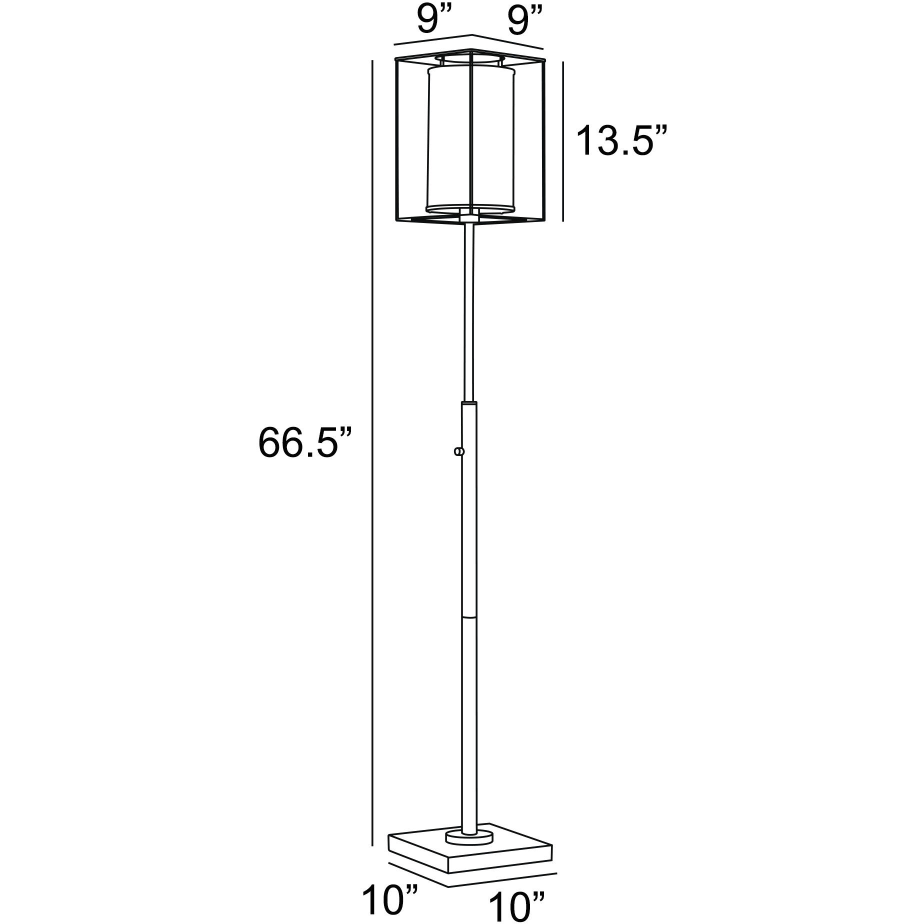 Stein 66.5 inch 60.00 watt Black Floor Lamp Portable Light