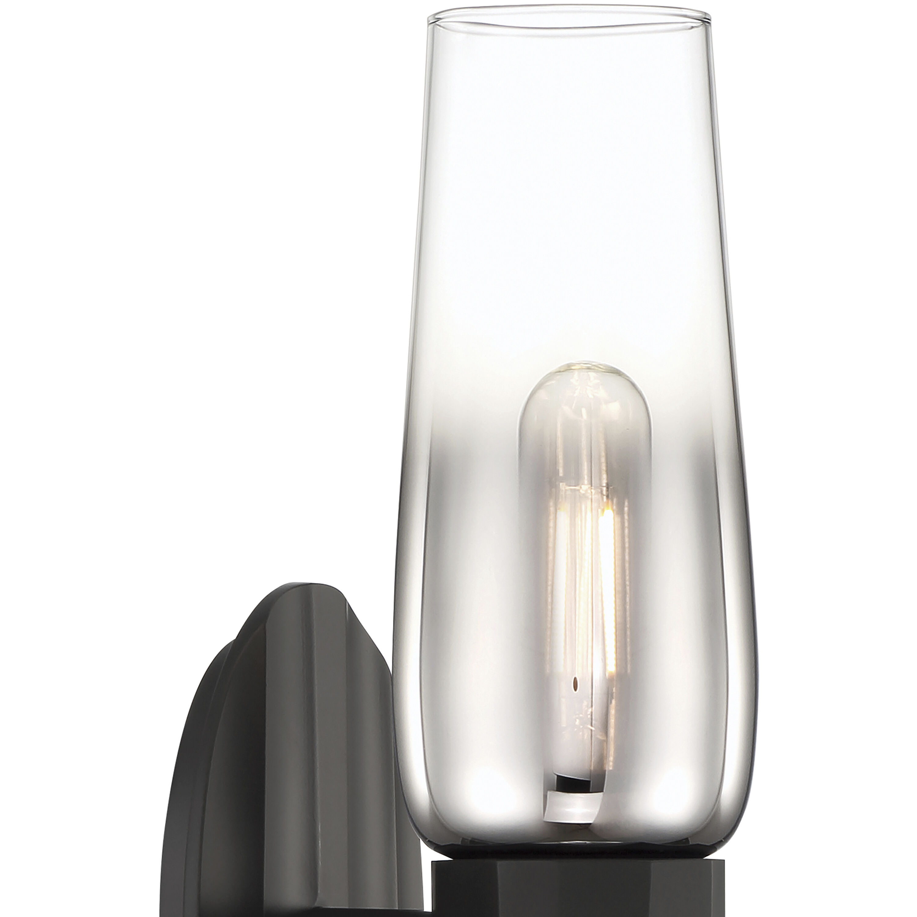 Flame Sconce Wall Light in Matte Black