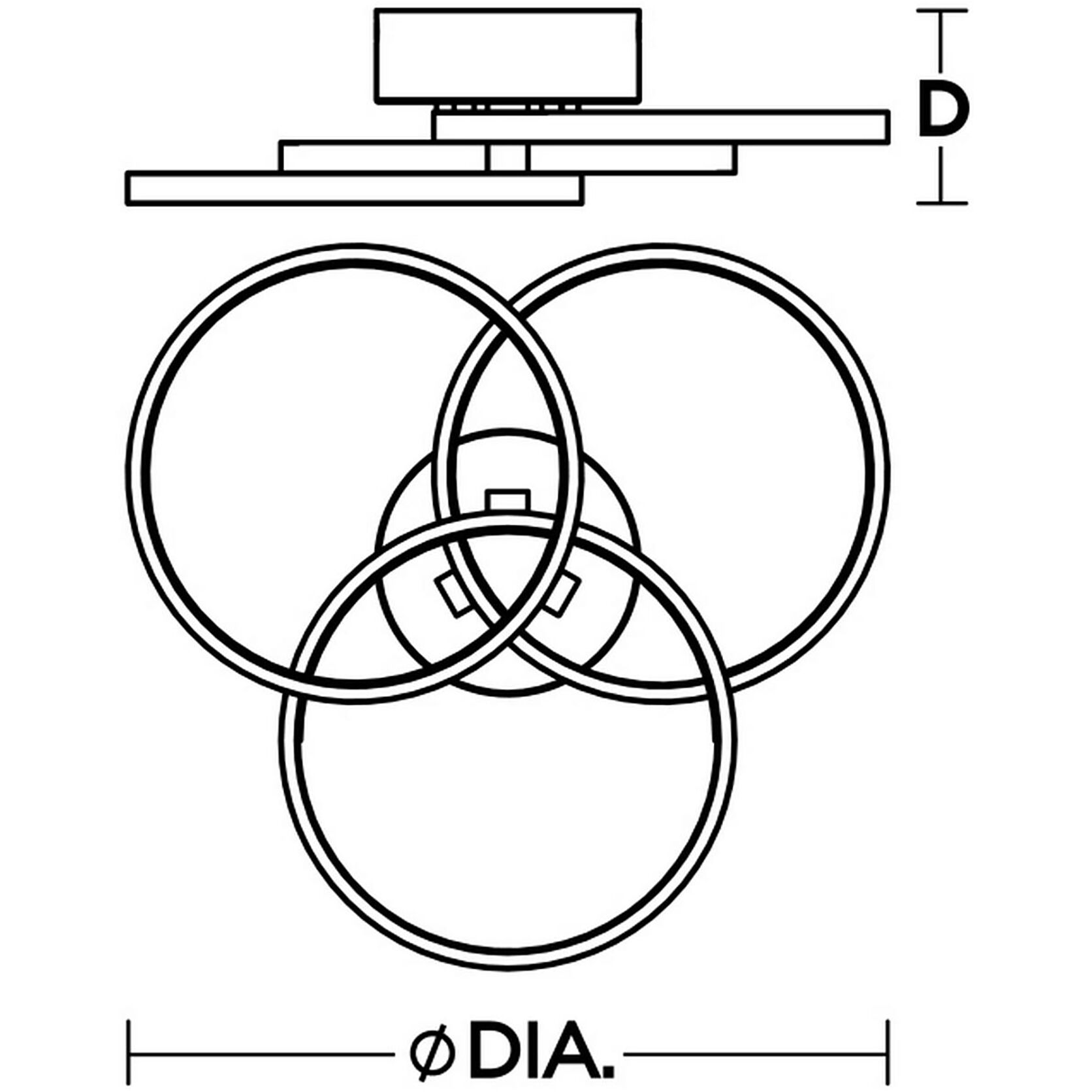 Orion LED 15.75 inch Polished Chrome Flush Mount Ceiling Light