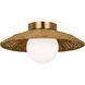 kate spade new york Mari 1 Light 13 inch Burnished Brass Flush Mount Ceiling Light