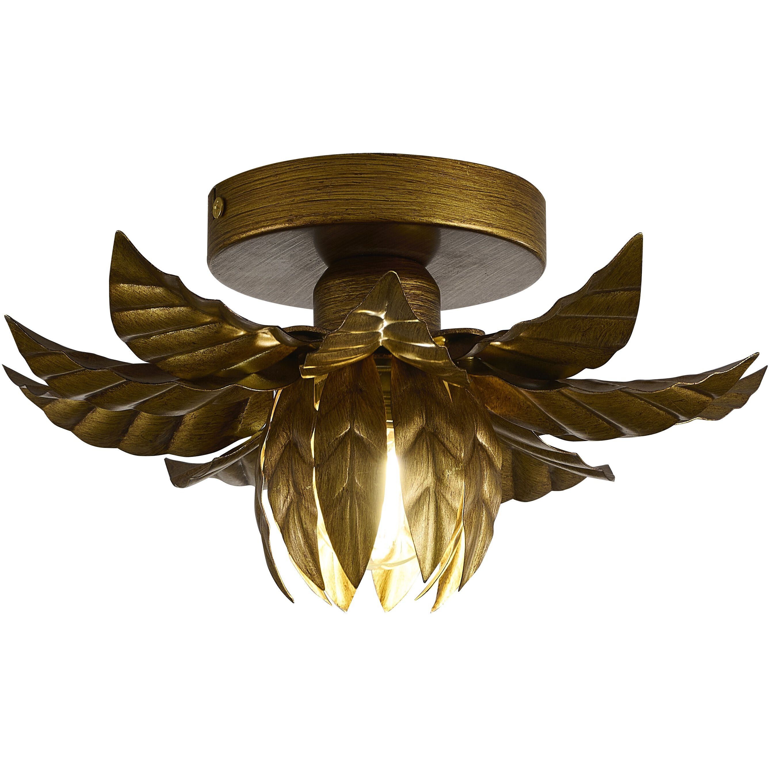LEGA Series 1 Light 18 inch Gold Flush Mount Ceiling Light
