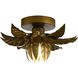 LEGA Series 1 Light 18 inch Gold Flush Mount Ceiling Light