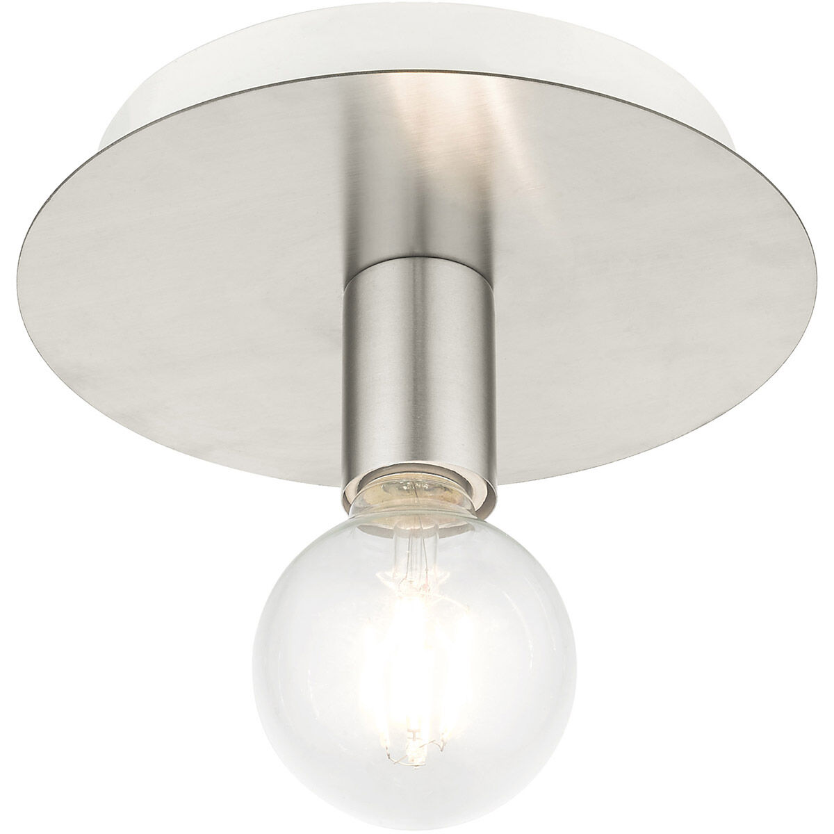 Hillview 1 Light 8 inch Brushed Nickel Flush Mount Ceiling Light