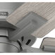 Techne 52 inch Matte Silver with Light Gray Oak Blades Ceiling Fan