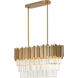 Canada 7 Light 12 inch Gold Chandelier Ceiling Light
