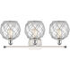 Ballston Farmhouse Rope 3 Light 26 inch White and Polished Chrome Bath Vanity Light Wall Light in Clear Glass with White Rope, Ballston