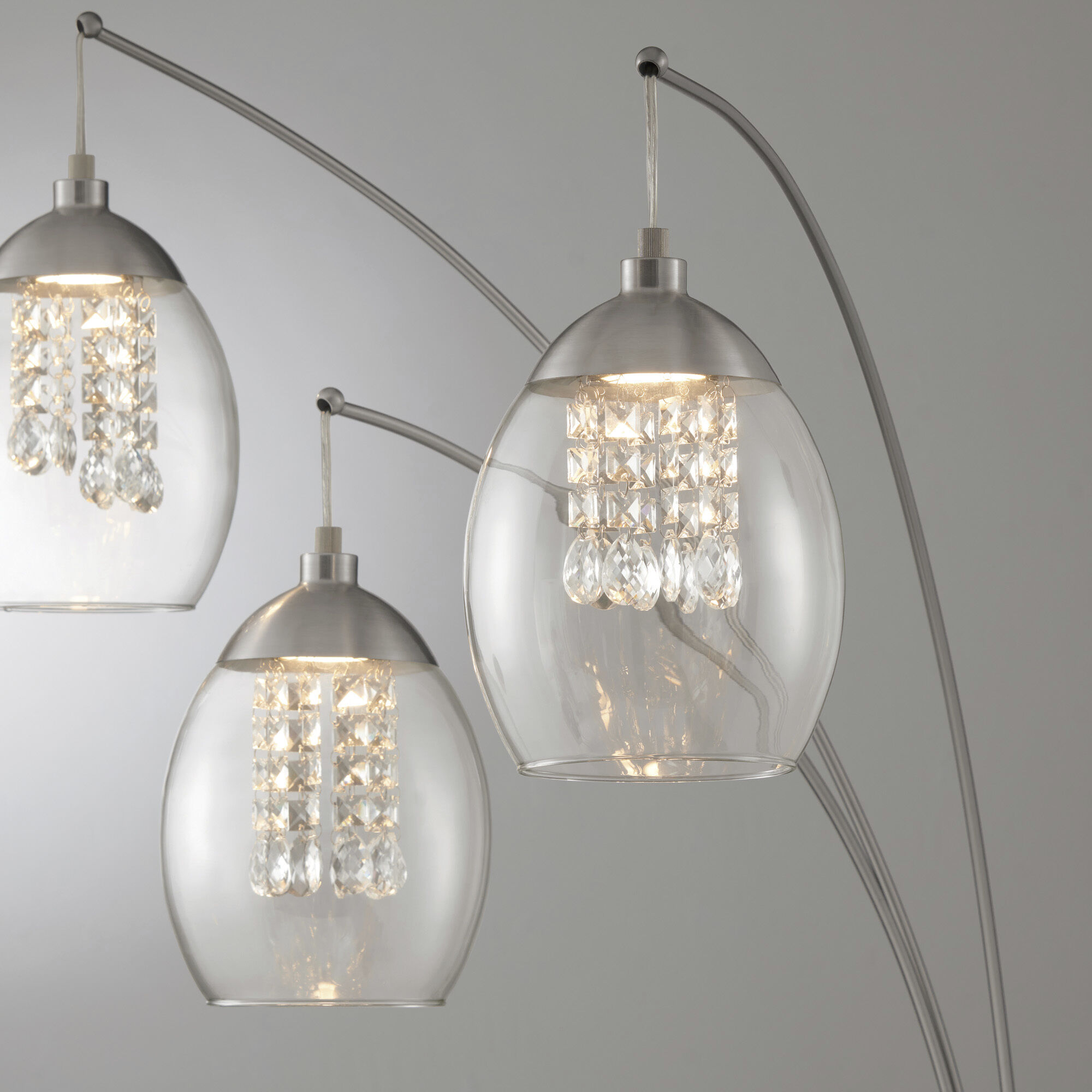 Ladessa 89 inch 7.00 watt Nickel Arc Lamp Portable Light